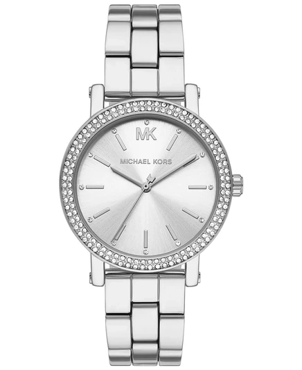 Женские часы michael kors corey 38 мм серебристые