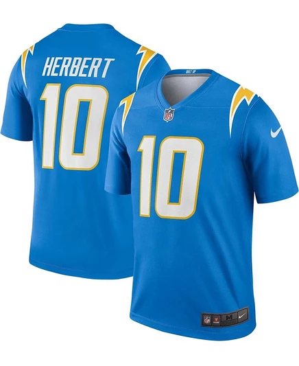 Мужская джерси Nike Justin Herbert Los Angeles Chargers, голубая