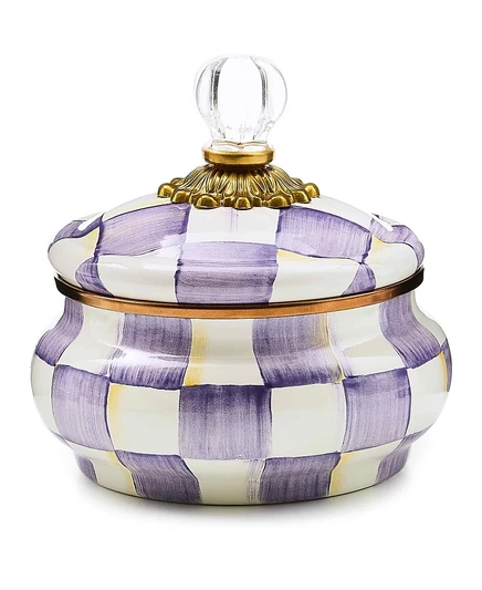 Декоративный горшок Mackenzie-Childs Violet Check, фиолетовый