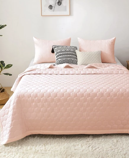 Комплект одеяла St. James Home Mini Honeycomb, розовый