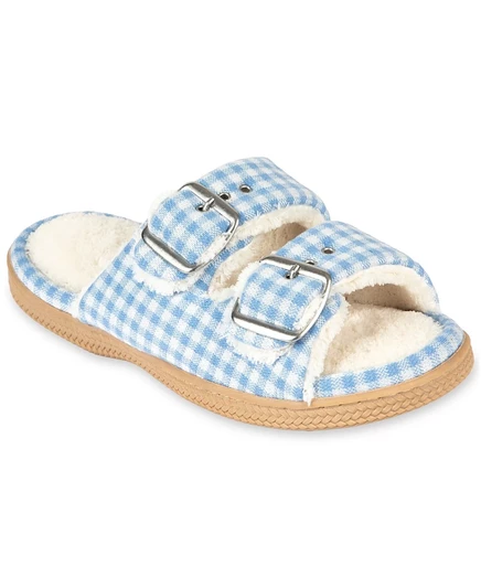 Женские тапочки Isotoner Gingham с ремешками, синие