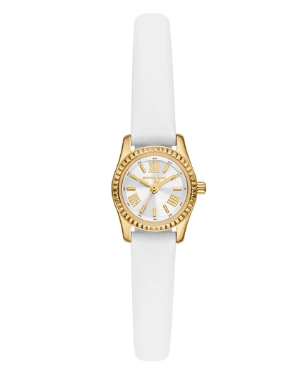 Женские часы Michael Kors из белой кожи Lexington, 19 мм