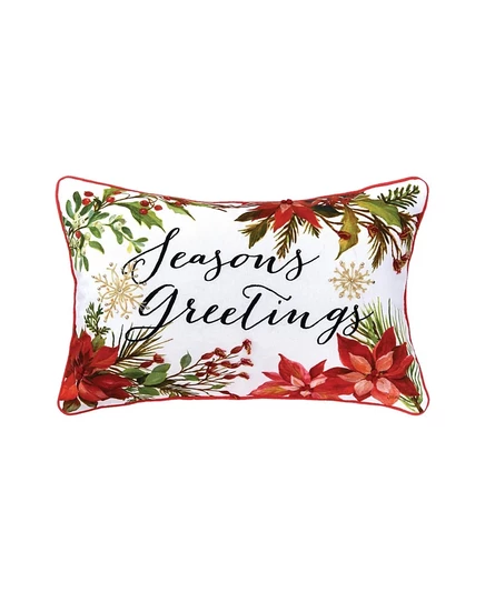 Декоративная подушка C & F Home Seasons Greetings, 14″×22″, белая