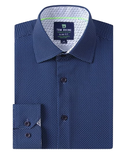 Мужская рубашка Tom Baine Slim Fit, темно-синяя