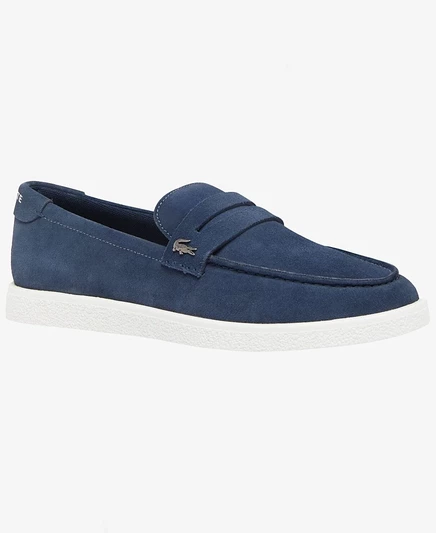 Мужские лоферы Lacoste Cochet замшевые, синие