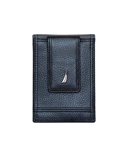 Мужской кожаный кошелек Nautica, черный, серый