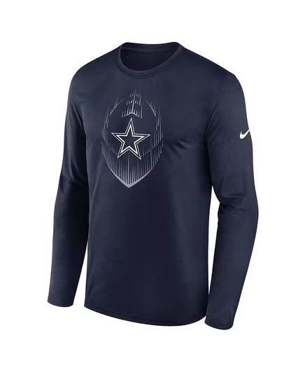 Мужская темно-синяя футболка Nike Dallas Cowboys Icon Legend Performance с длинным рукавом navy