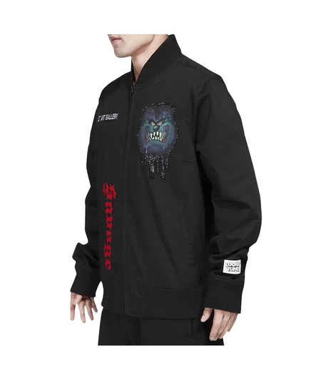 Мужская черная куртка Looney Tunes Taz Savage Varsity на молнии Freeze Max от Freeze Max black