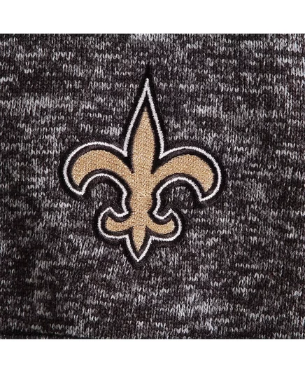 Мужская куртка-пуловер Heather Black New Orleans Saints Fortune с застежкой на четверть молнии от Antigua heather black