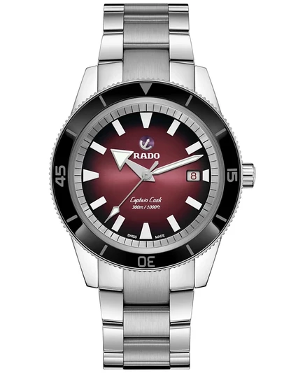 Мужские часы Rado Captain Cook, автомат, 42 мм, красные