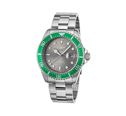 Мужские кварцевые часы Invicta 22021 Pro Diver с серым циферблатом и 3 стрелками silver