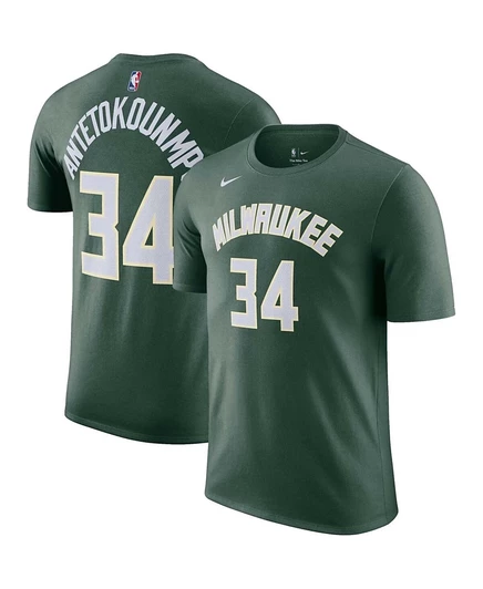 Мужская футболка Nike Giannis Antetokounmpo с именем и номером, зеленая