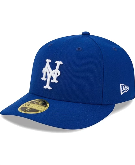 Мужская кепка New Era Royal New York Mets с белым логотипом и низким профилем. royal