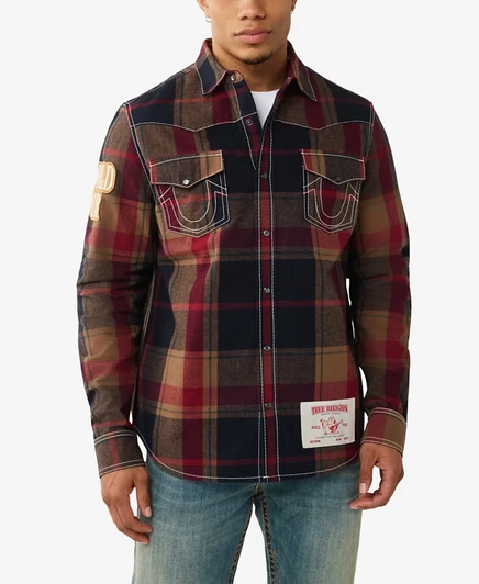 Мужская рубашка True Religion Big T в клетку