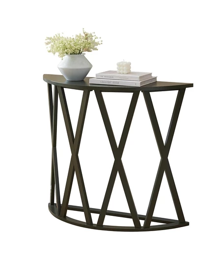 Консольный столик Kings Brand Furniture Vienna - Полукруглый боковой журнальный столик для гостиной, спальни