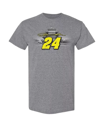 Мужская футболка Hendrick Motorsports Team Collection от Heather Charcoal Jeff Gordon 1994 года выпуска, победитель Indy Brickyard 400 heather charcoal