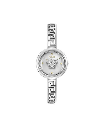 Женские часы-браслет Versace Medusa Eclipse Silver из нержавеющей стали, 28 мм серебристого цвета