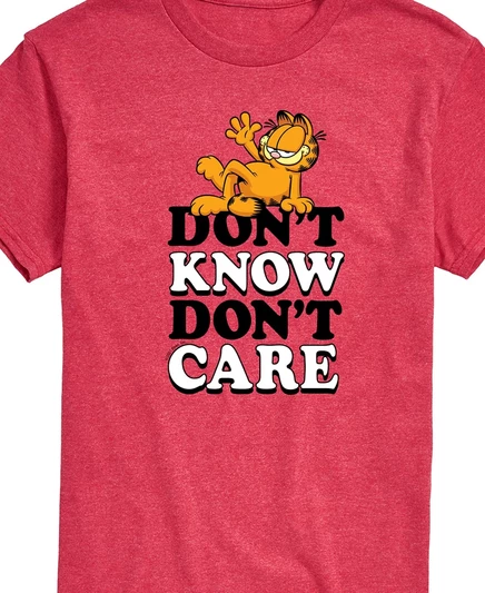 Мужская футболка с коротким рукавом AIRWAVES Garfield Don't Know, Don't Care red