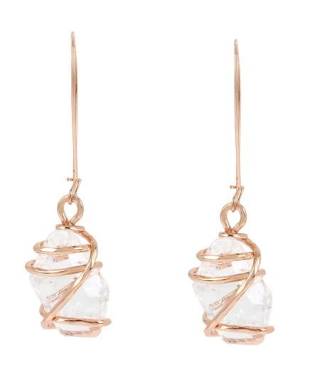 Длинные серьги в клетку из искусственного камня Robert Lee Morris Soho crystal, rose gold