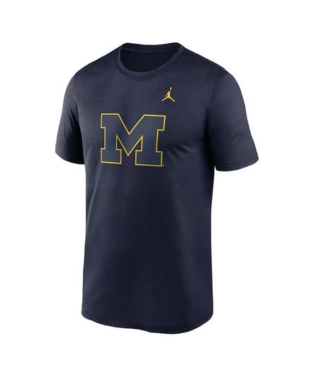 Мужская футболка Jordan's Navy Michigan Wolverines Color Pop с логотипом Legend navy