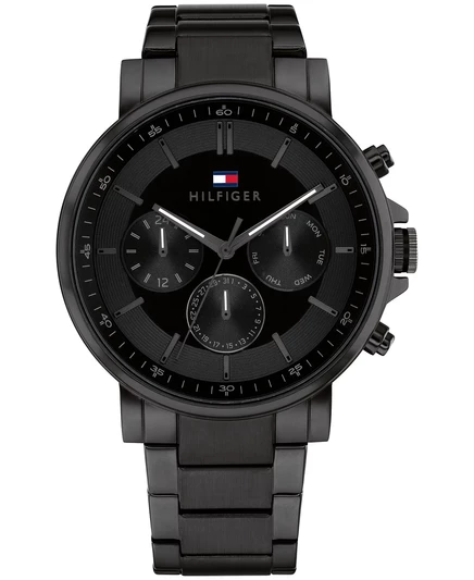 Мужские часы Tommy Hilfiger мультифункц., 43 мм, черные
