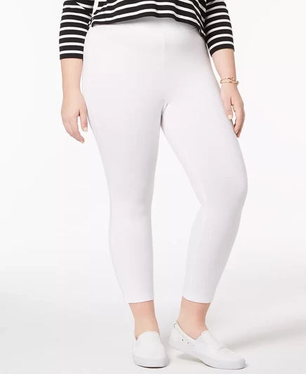 Женские леггинсы-капри HUE® Plus white