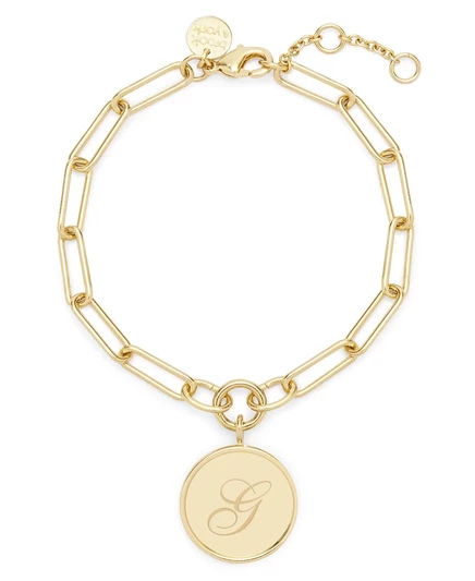 Женский браслет Brook & York Callie с буквой G, золотистый