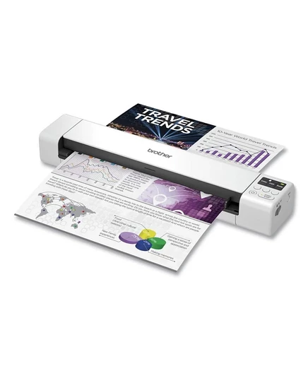 Двухшпиндельный компактный мобильный сканер документов Brother DS940DW DS-940DW с оптическим разрешением 600 точек на дюйм, цветной