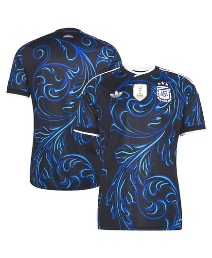 Мужская черная футболка Adidas для национальной сборной Аргентины FIFA X World Cup 2026 на выезде, реплика джерси черного цвета