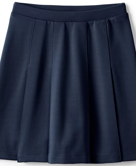 Юбка в складку до колена для маленьких девочек из Лэндс-Энда classic navy