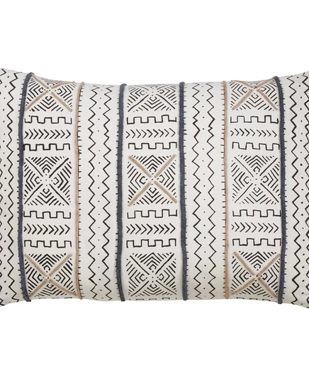 Декоративная подушка SARO LIFESTYLE Mud Cloth 14″×20″, кремовая