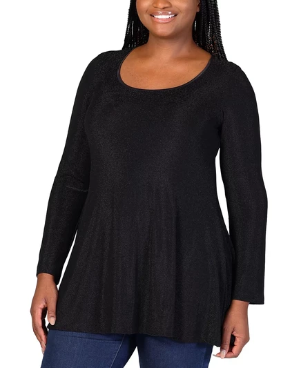 Женская туника 24seven Comfort Apparel металлик, черная