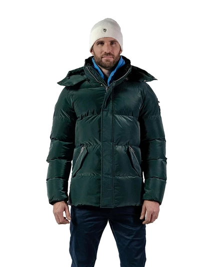 Мужское стеганое пальто Bumnester green diamond