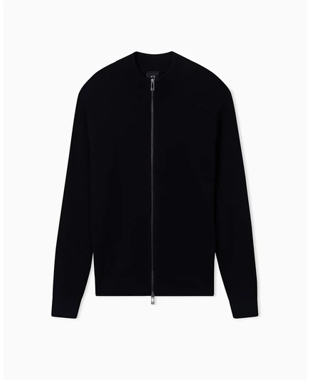 Мужской кардиган в рубчик на молнии A|X Armani Exchange, черный
