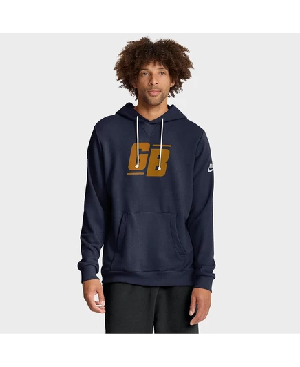 Мужская темно-синяя толстовка Green Bay Packers Sideline Dri-FIT navy