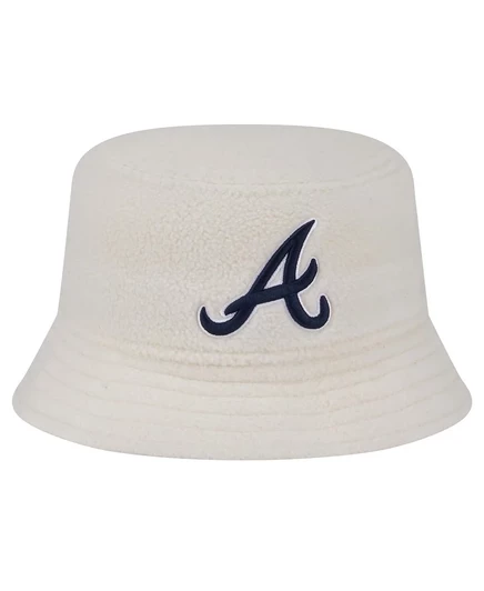 Женская белая хромированная кепка-панама Atlanta Braves от New Era white