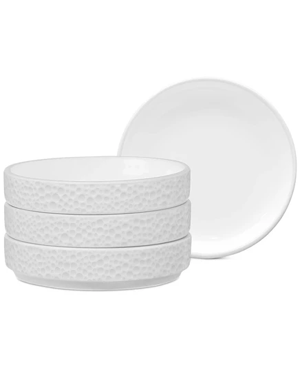 Мини-тарелки Noritake Colortex Stone Stax, 4 шт., белые