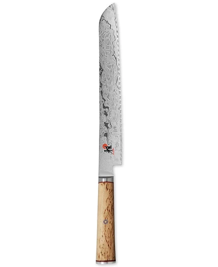 Нож для хлеба MIYABI 9″ с березовой ручкой, черный