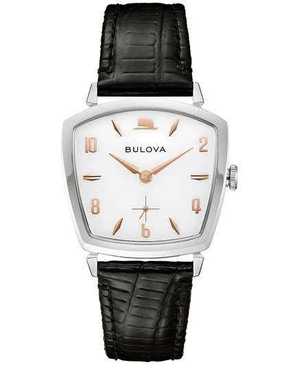Мужские часы Bulova Sinatra 40 мм черный кожаный ремешок