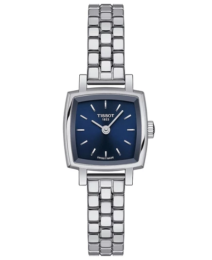Женские часы Tissot Lovely Square 20 мм, стальной браслет, серые