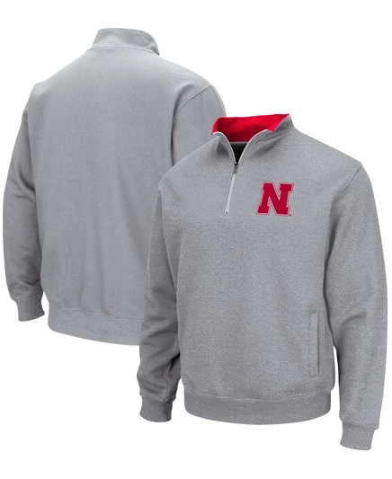 Мужская куртка на молнии с логотипом Nebraska Huskers Tortugas heather gray