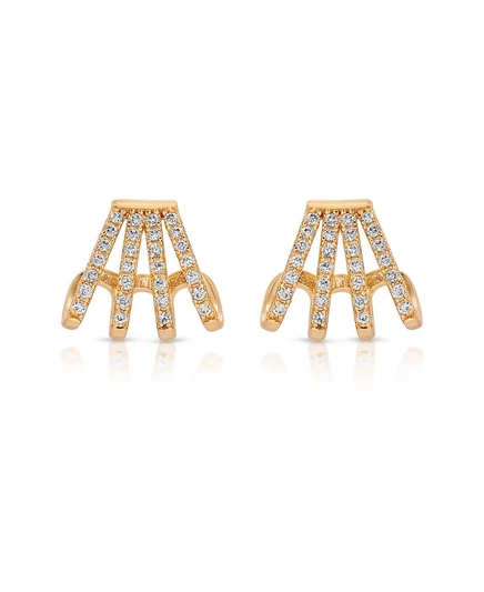 Серьги Ettika Glisten Wing Pave позолоченные, золотистые