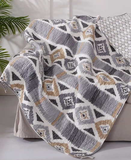 Двусторонний стеганый плед Levtex Santa Fe, серый