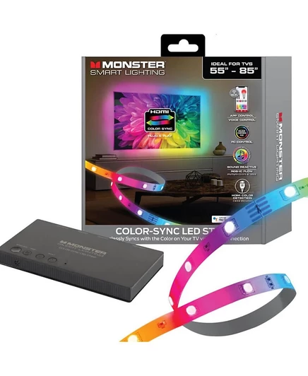 Светодиодная подсветка Monster Cable HDMI для ТВ до 85 дюймов, белая