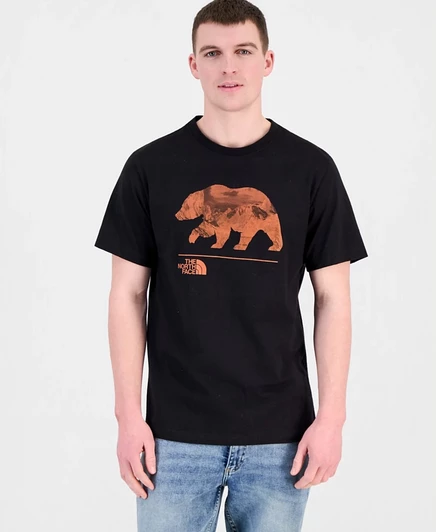 Мужская футболка The North Face Evolution MTN Bear с коротким рукавом черного цвета