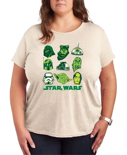 Женская футболка Hybrid Apparel Star Wars с принтом, бежевый
