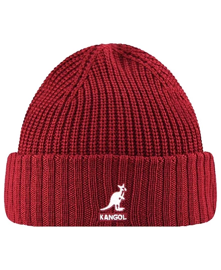 Мужская шапка Kangol из мериносовой шерсти в рубчик, красная