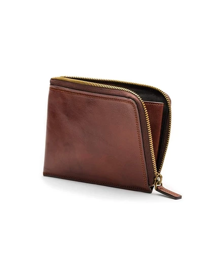 Мужское портмоне Bosca Dolce Zip Passport RFID, коричневое