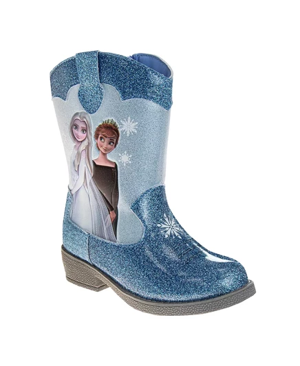  Малыши и маленькие девочки в западных ковбойских сапогах Frozen Anna и Elsa blue
