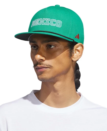 мужская кепка adidas Mexico с пятью вставками зеленого цвета